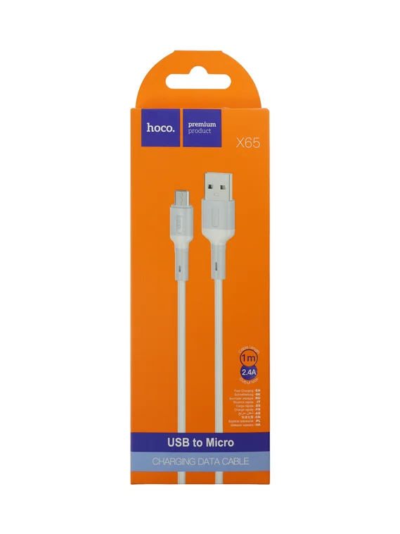 Кабель Hoco X65 USB-A to micro USB data cable 1m белый