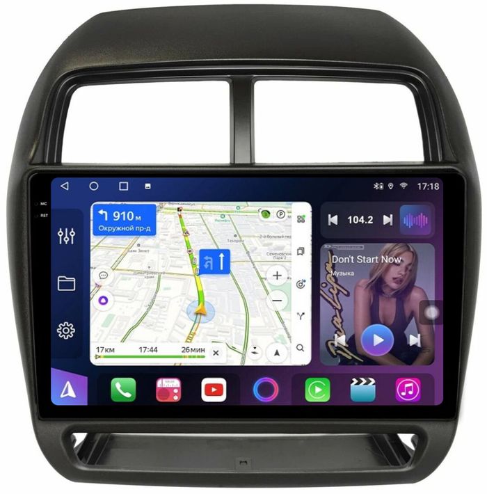 Магнитола для Mitsubishi ASX 2017+ - FarCar BM10-2K-7064N10 монитор 10.36" 2K QLED на Android 14, Быстрая, CarPlay, 4G SIM-слот