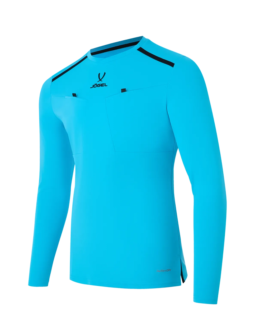 Футболка судейская с длинным рукавом DIVISION PerFormDRY Referee LS Tee, голубой