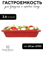 Гастроемкость "Emile Henry" красная 2,6 л