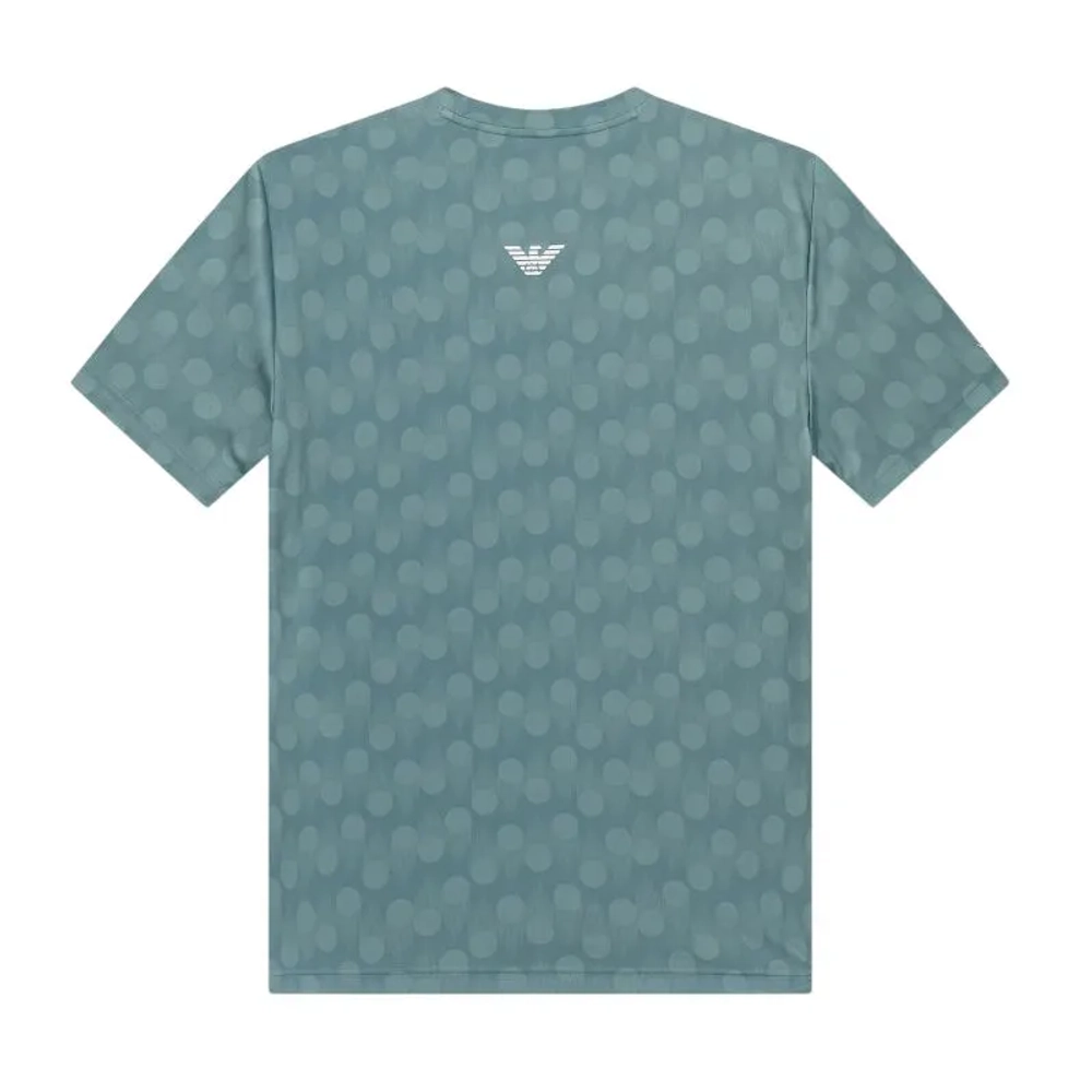 Мужская теннисная футболка EA7 Man Jersey - green dots