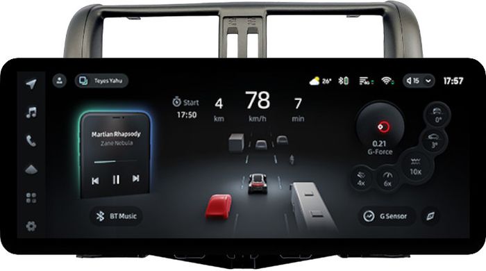 Магнитола для Toyota Land Cruiser Prado 150 2009-2013 (рамка графит) - Teyes CC4PRO монитор 12.3" 2K QLED + рамка 9, Android 13, Быстрейшая, Snapdragon 778G, ИИ, CarPlay, DSP, 4G SIM-слот