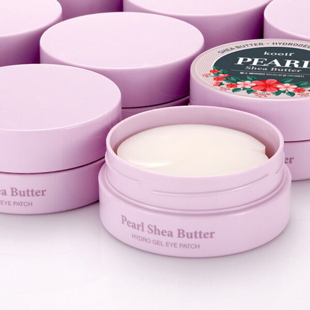 Гидрогелевые патчи для глаз Petitfee KOELF Pearl & Shea Butter Eye Patch, 60шт