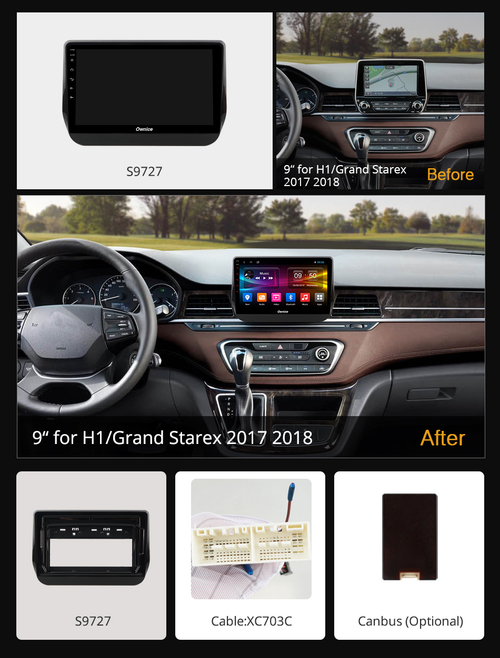 Установочный комплект для HYUNDAI H1 / Grand Starex 2019+  KUBERG OL-9727