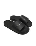 Шлепанцы кожаные slogan Giuseppe Zanotti - черный(RS30028)