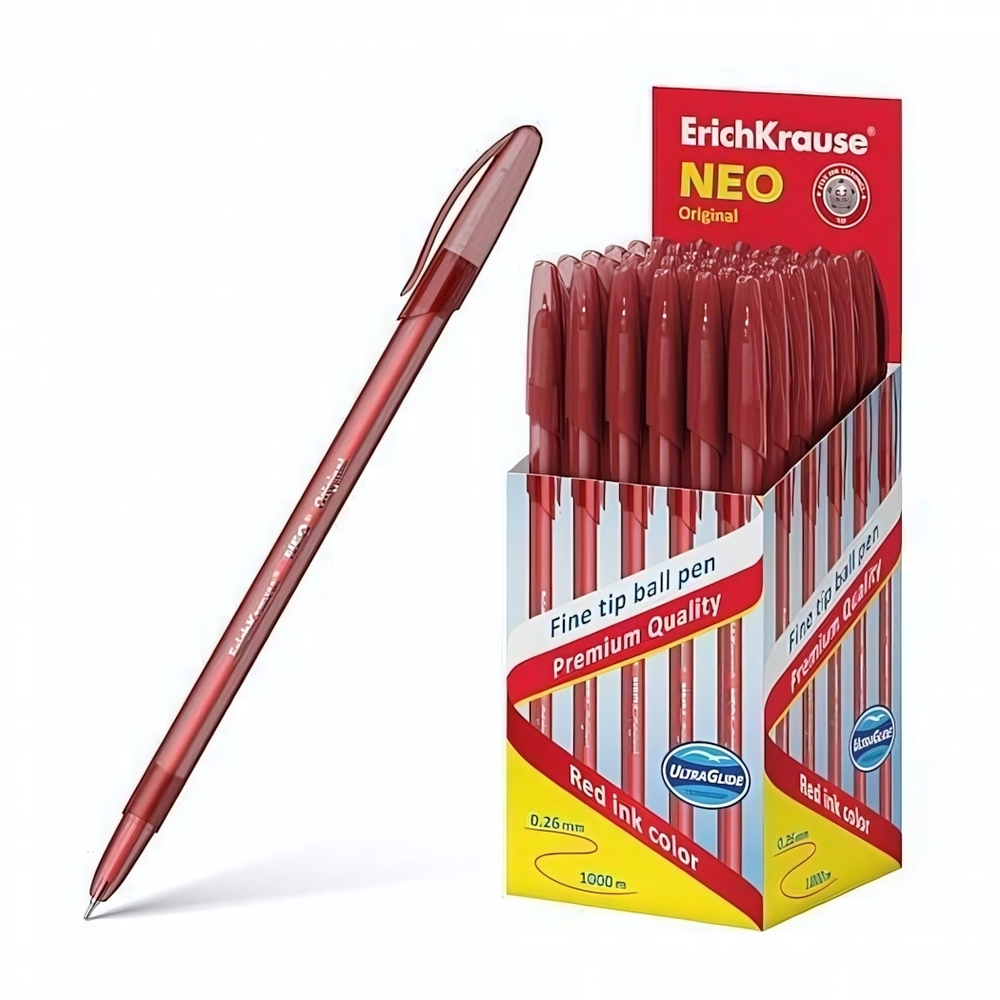 Ручка шариковая Neo Original, цвет чернил красный (Erich Krause)