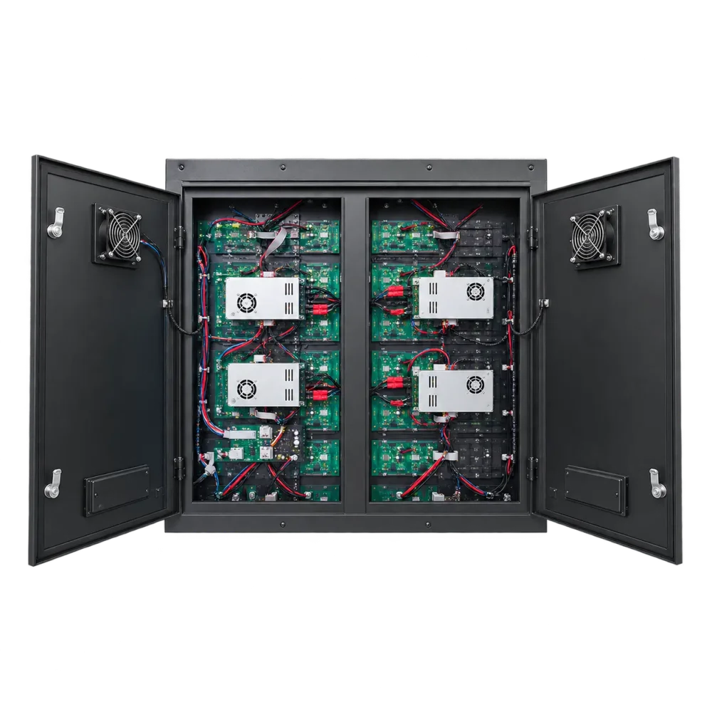 Уличный LED-экран 960×960 мм P5 / P6.67 / P8 — стальной влагозащищённый кабинет