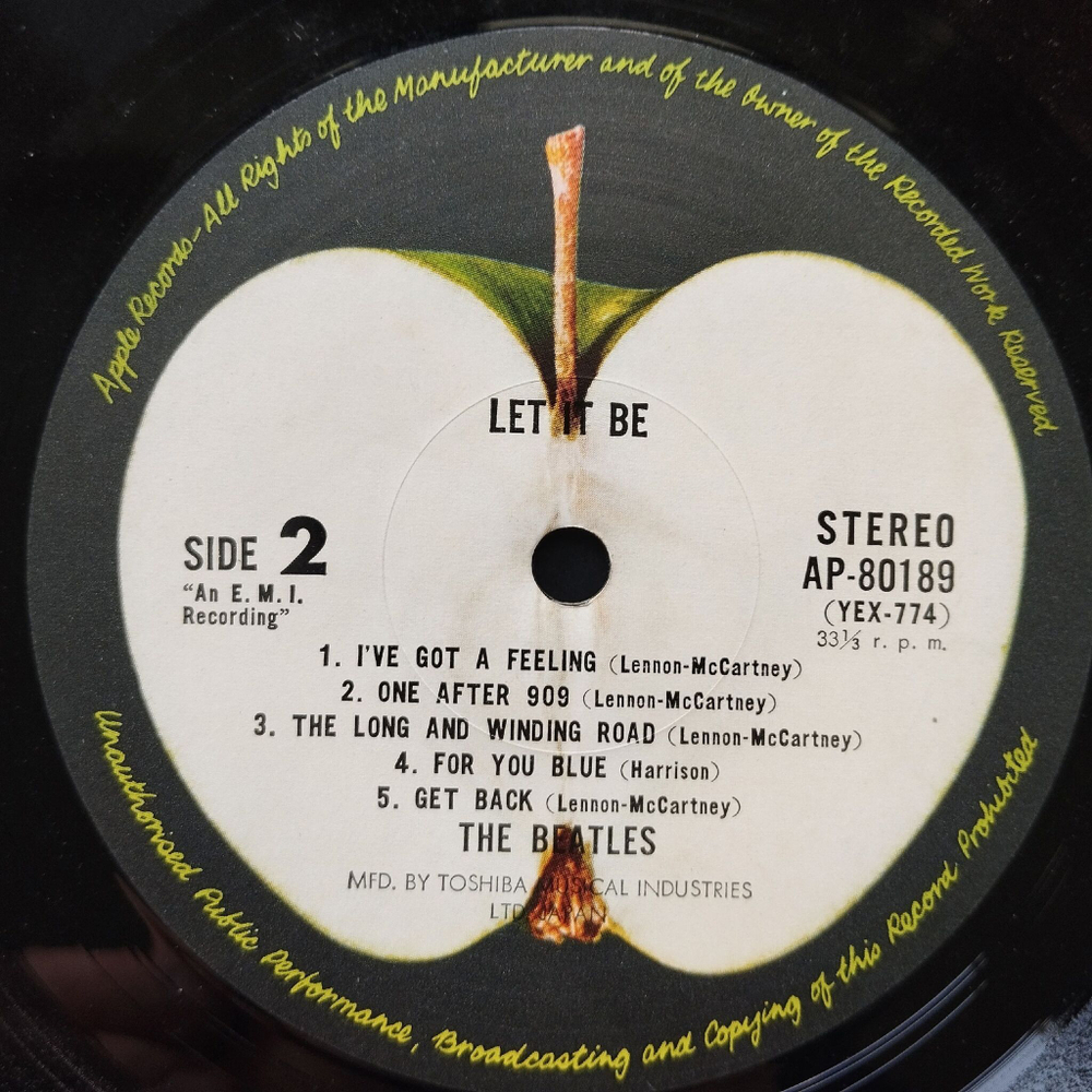 Винтажная виниловая пластинка LP The Beatles Let It Be (Japan 1971) (No Obi) Across The Universe