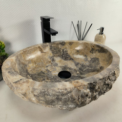 Раковина из оникса Erozy Grey EO-64618 53x43x16 из натурального камня