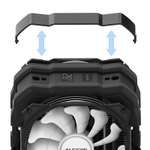 Кулер для CPU Alseye M120D Plus II, 2х120мм, 4-pin, Al+Cu, черный-белый/ARGB, 700-1900rpm, 73.7CFM, 38дБ, 6-PIPE(сплошная термоплощадка), TDP 200Вт, LCD-дисплей, INTEL 1700/1200/115x/2011/2066/1366, AMD AM5/AM4, программный мониторинг температуры  (AS.01.01.0044)