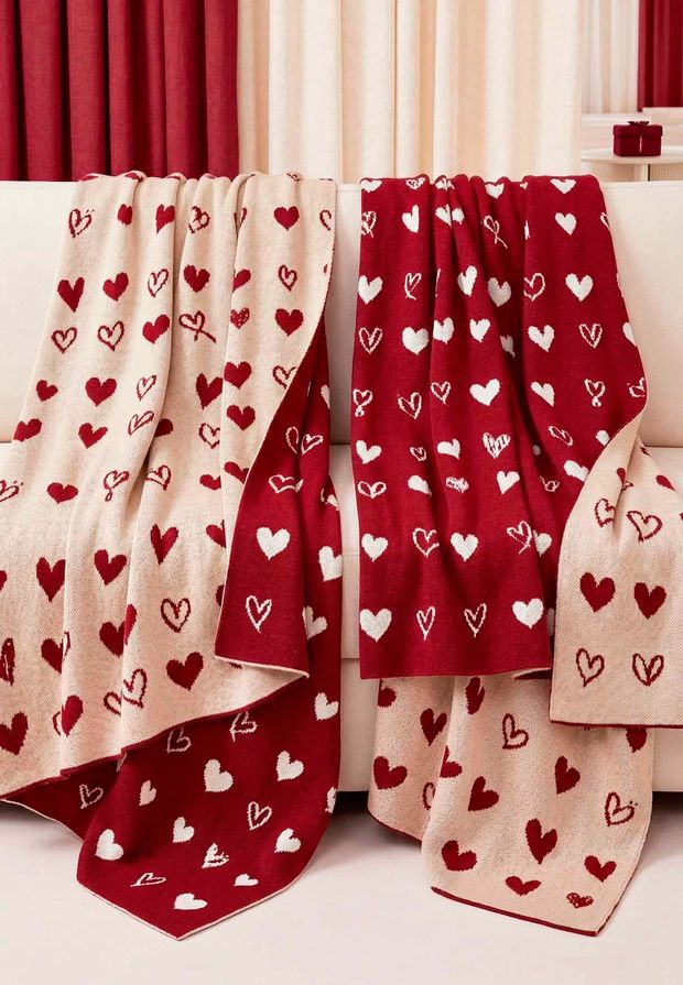Плед Сердечки 130x170 ПД069-01/19