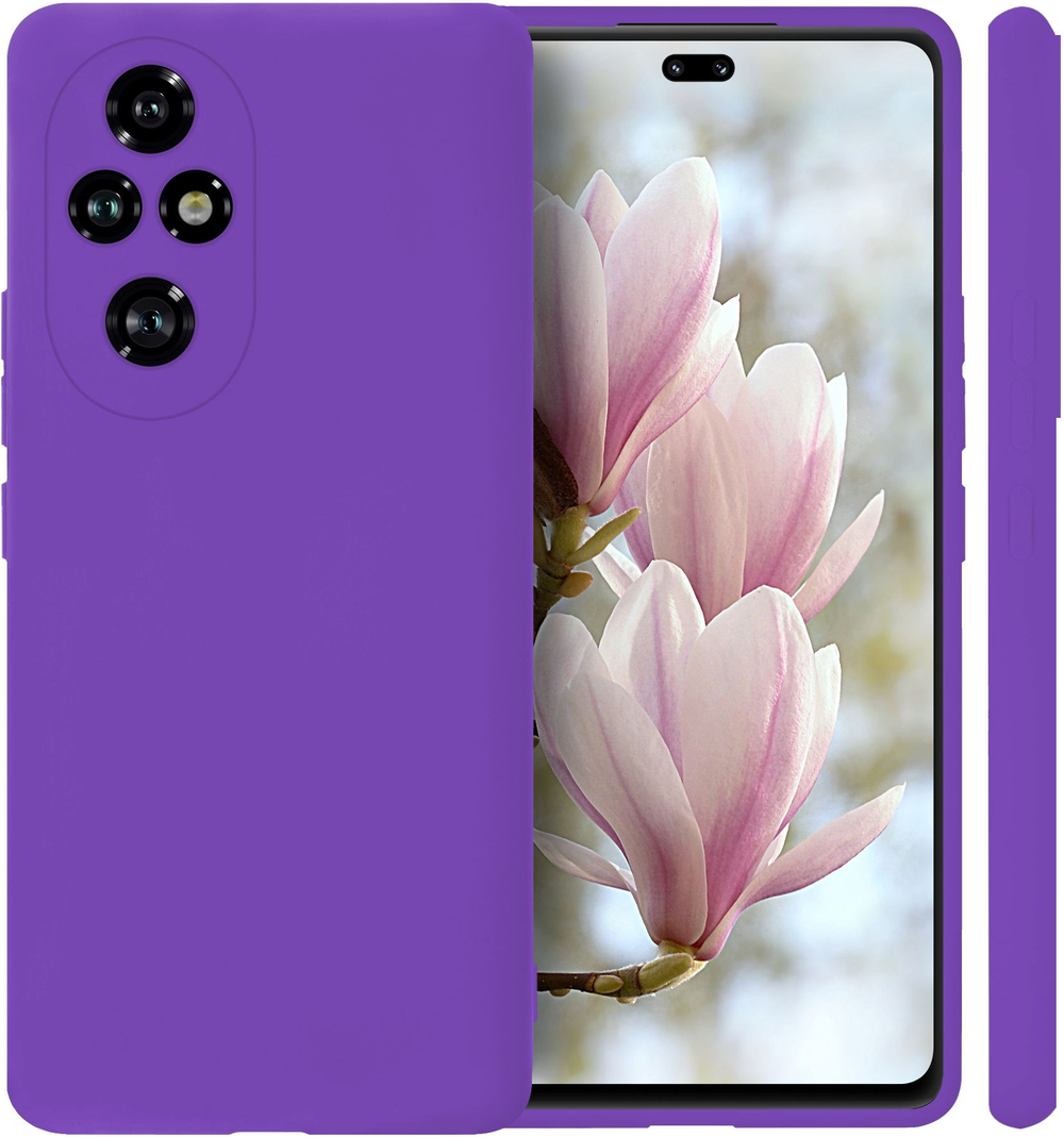 Мягкий Soft Touch чехол из силикона для HONOR 200 PRO с бархатной подкладкой