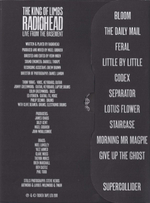 Radiohead / The King Of Limbs Live From The Basement (DVD)
