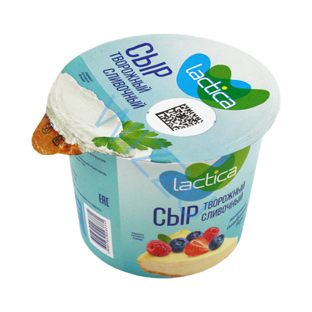 Сыр творожный слив.с мдж в сух.вещ.не менее 60% 240г пэт-ст.Lactica