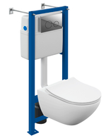 Комплект STREET FUSION Vortex DPL EO slim инсталляция VECTOR кнопка TWINS пластик хром глянец