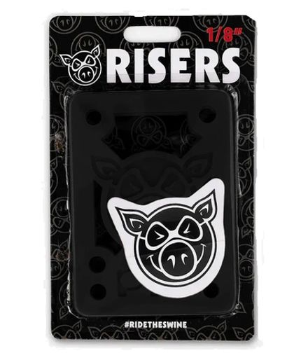 Купить Подкладки для скейтборда Pig Piles 1/8" Hard Risers Blk