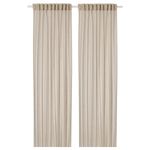 Комплект штор IKEA HALLEBRACKA (ХАЛЛЕБРАКА), Бежевый, 145x250 см, 2 шт