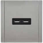 FORTE&PIANO Розетка USB A+A 3,1А FP749M металл никель IEK