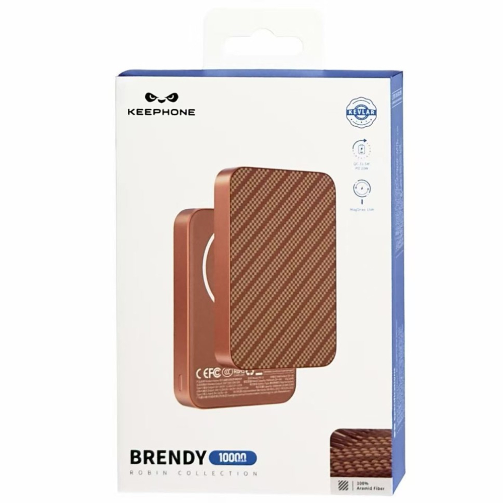 Powerbank магнитный с MagSafe Keephone Brendy Robin 10000mAh оранжевый