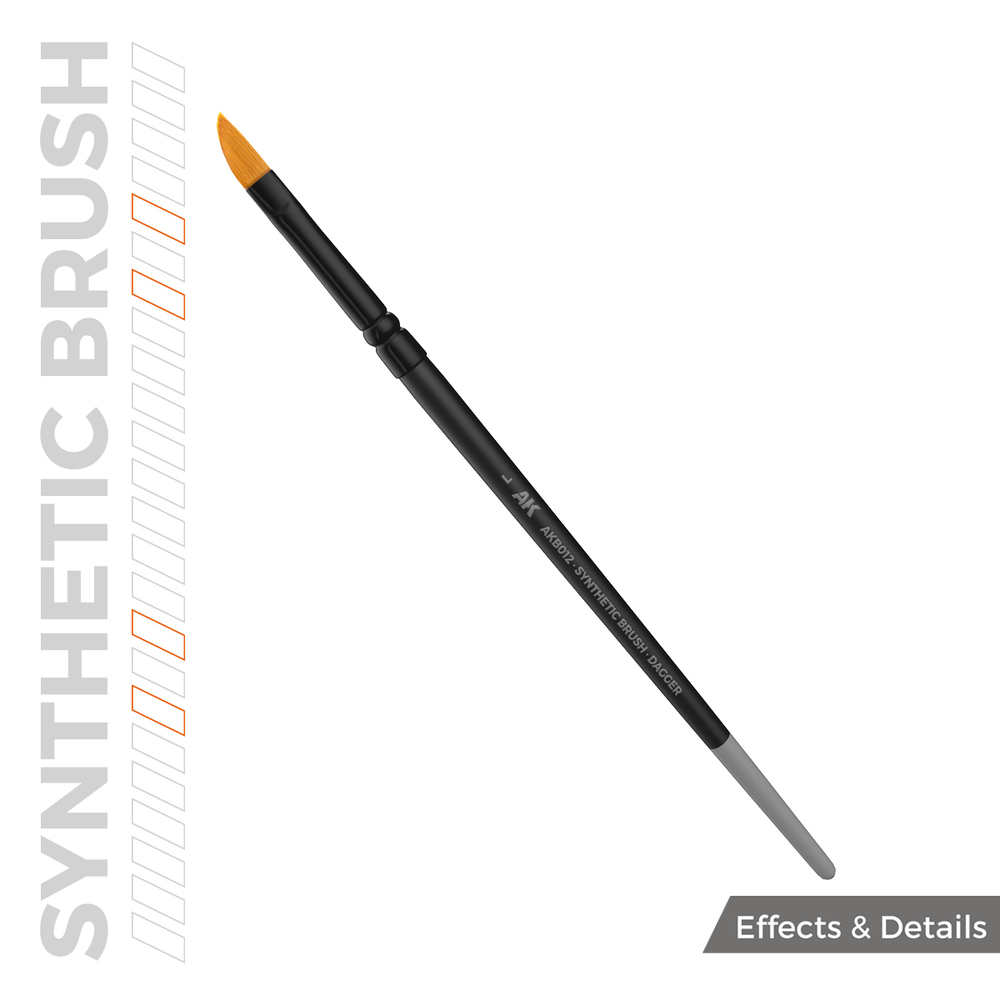 Кисточка AK Interactive Synthetic Brush Dagger L