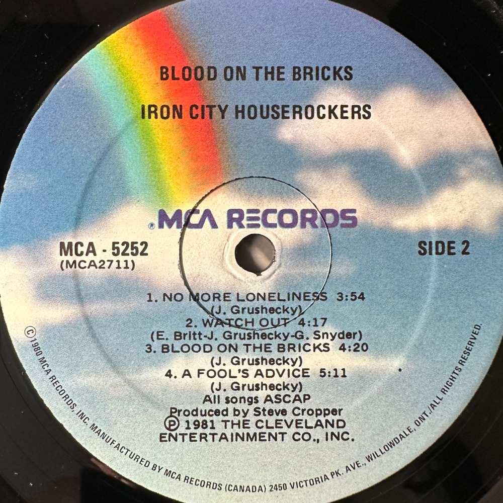 Iron City Houserockers ‎– Blood On The Bricks (Канада 1981г.)