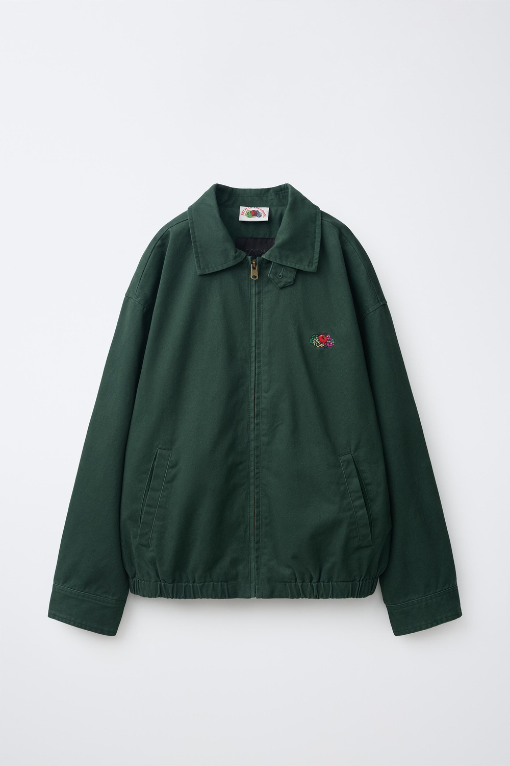ZARA - FRUIT OF THE LOOM™ КУРТКА С ВЫШИВКОЙ, ЗЕЛЕНЫЙ