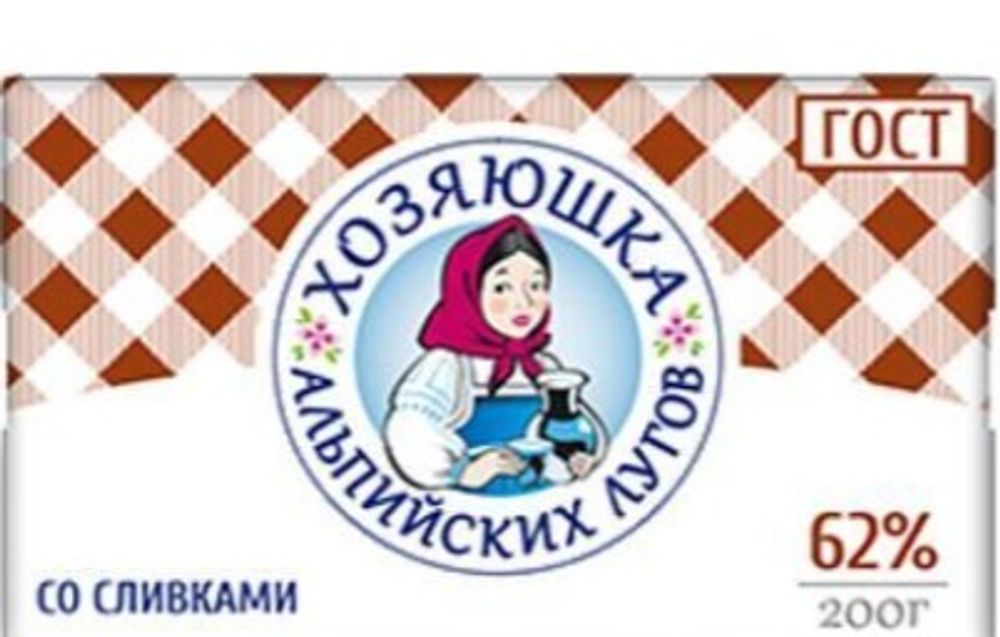 Спред Хозяюшка альпийских лугов 62% 180г фольга шоколадное