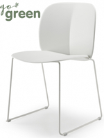 Стул пластиковый на полозьях Scab Design Mentha Go Green, лен