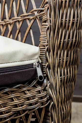 Двухместный диван из ротанга МЭДИСОН «MADISON» арт.М03195 brown с подушкой на сидение