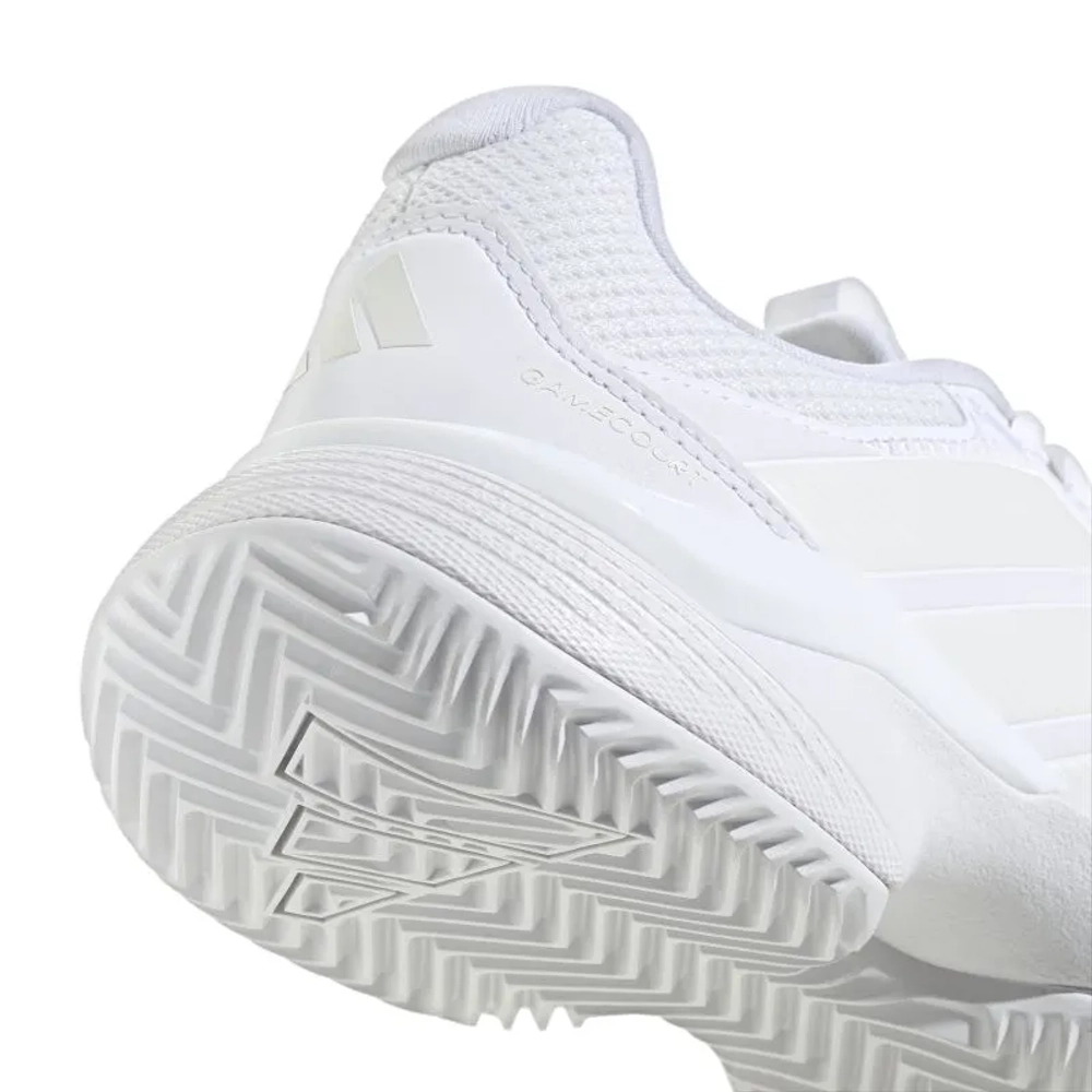 Женские теннисные кроссовки Adidas GameCourt 3 W Clay - footwear white/zero metallic/footwear white