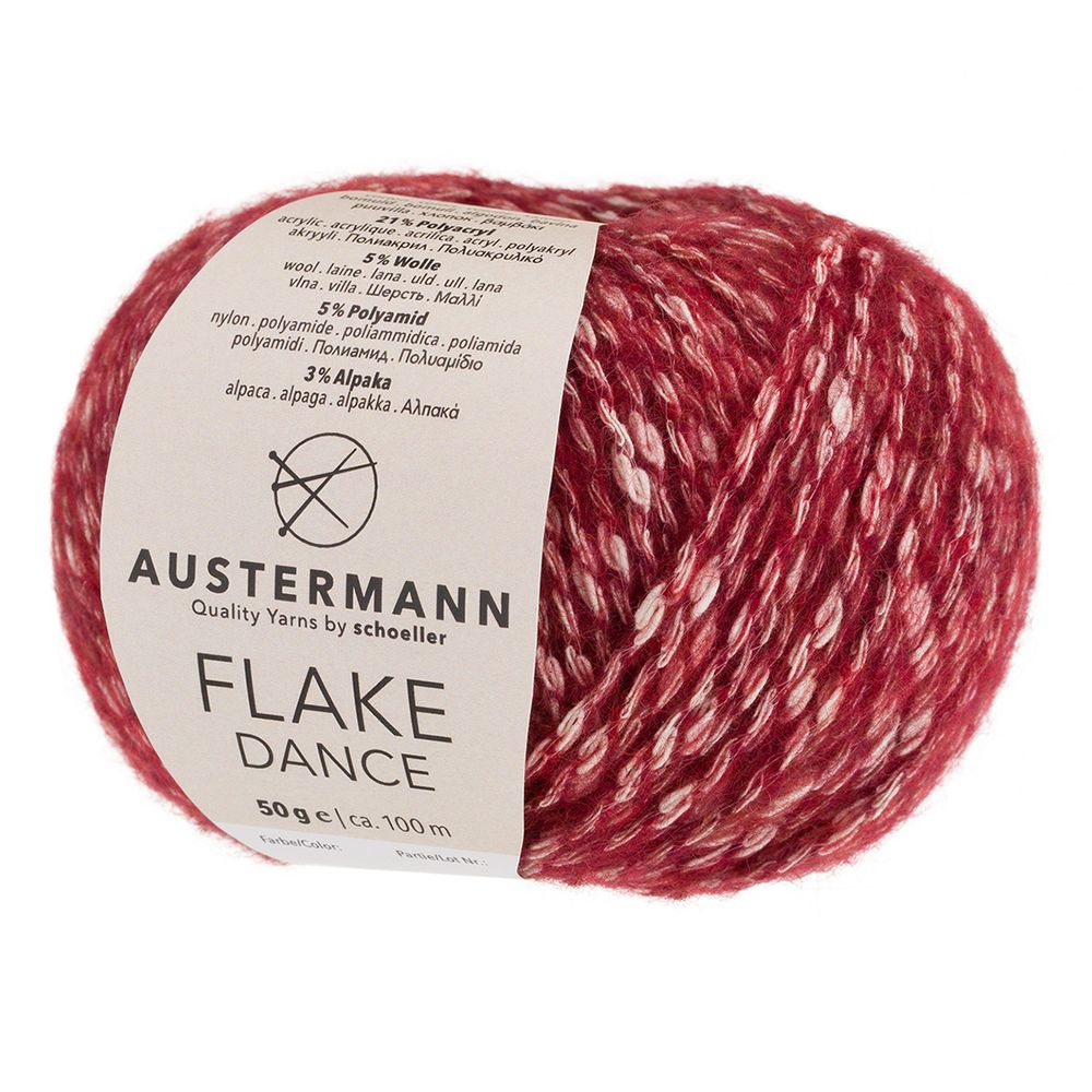 Пряжа Austermann (Аустерманн) Flake Dance / уп.10 мот. по 50 г, 100 м, 12004 Пряжа Austermann (Аустерманн) Flake Dance / уп.10 мот. по 50 г, 100 м, 12004