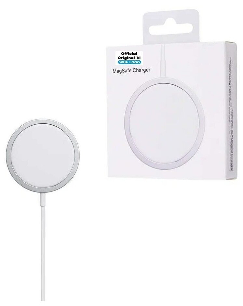 Беспроводное зарядное устройство для Iphone MagSafe Charger (Магсейф), белый, 15 Вт