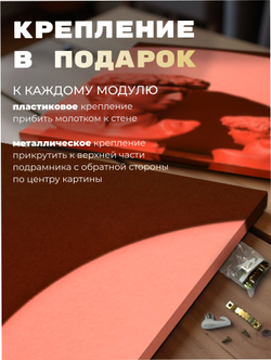 Картина Свет сквозь витражи модульная 50x70см 3шт.