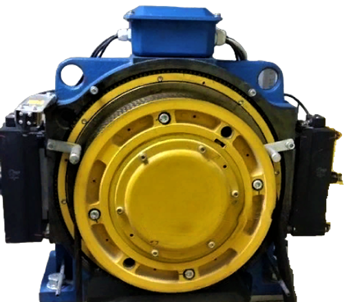Лебедка безредукторная NEW BOMCO W 11,7 кВт 1,6 м/с 156RPM подвес 2:1 КВШ 400*5*10 мм  OTIS.