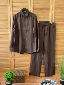 Льняной костюм Zegna