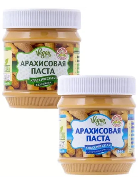 Арахисовая паста Классическая ассорти вкусов 340 г * 2 шт