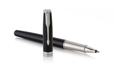 Ручка роллер Parker Sonnet  Lacquer Deep Black CT, стержень: F, цвет чернил: black, в подарочной упаковке