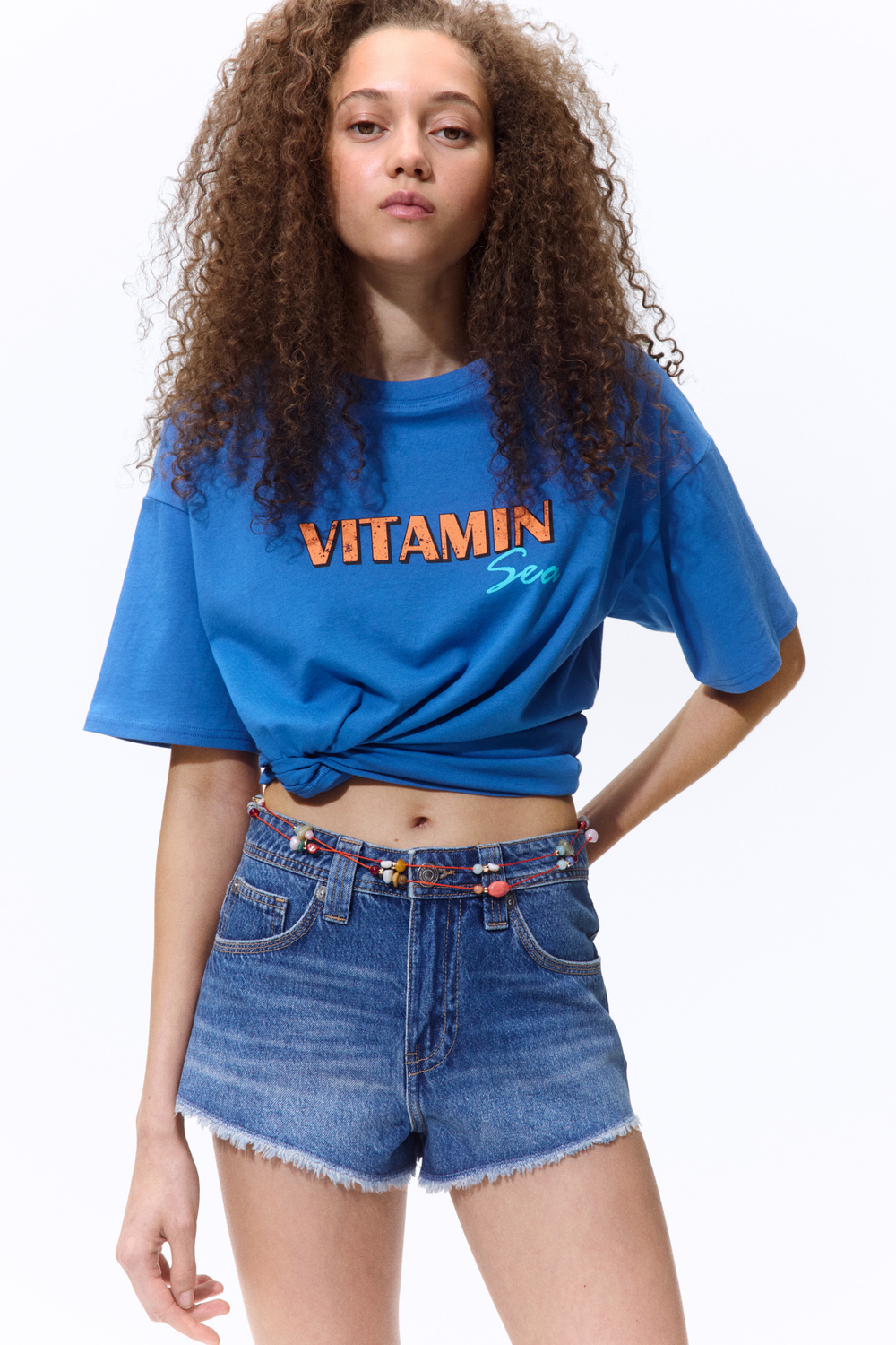 Футболка оверсайз с принтом — Тёмно-коричневый/Bahía Feliz - H&M