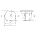 Монтажная коробка RMB-1S (Arlight, Пластик)