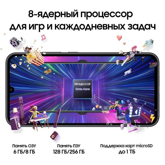 Смартфон Samsung Galaxy A34 8/256 Гб Черный