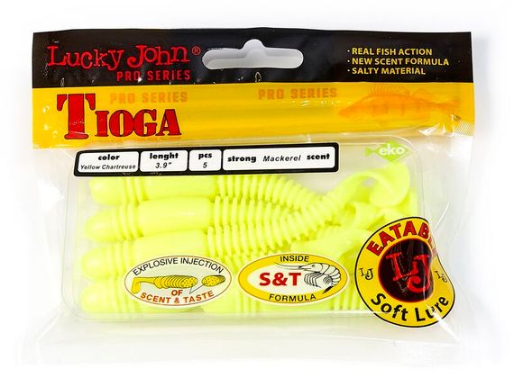 Виброхвосты съедобные LJ Pro Series TIOGA 3.9in (10 см), цв. S88, 5 шт.