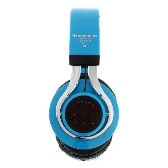 Наушники беспроводные LuazON RX-1 TM-021, накладные, BT 4.2, 250 мАч, LED, FM,microSD,синие