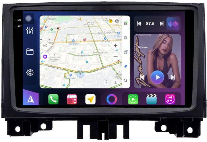 Магнитола для Mercedes-Benz Sprinter W906 2013-2017, Volkswagen Crafter 2013-2016 - FarCar S500-TS20 монитор 9.5" 2K QLED на Android 14, Быстрейшая, CarPlay, 4G SIM-слот