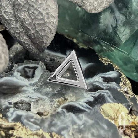 Накрутка "Triangle Contour" - Белое золото