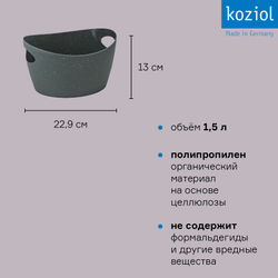 Контейнер для хранения bottichelli, organic, 1,5 л, темно-серый