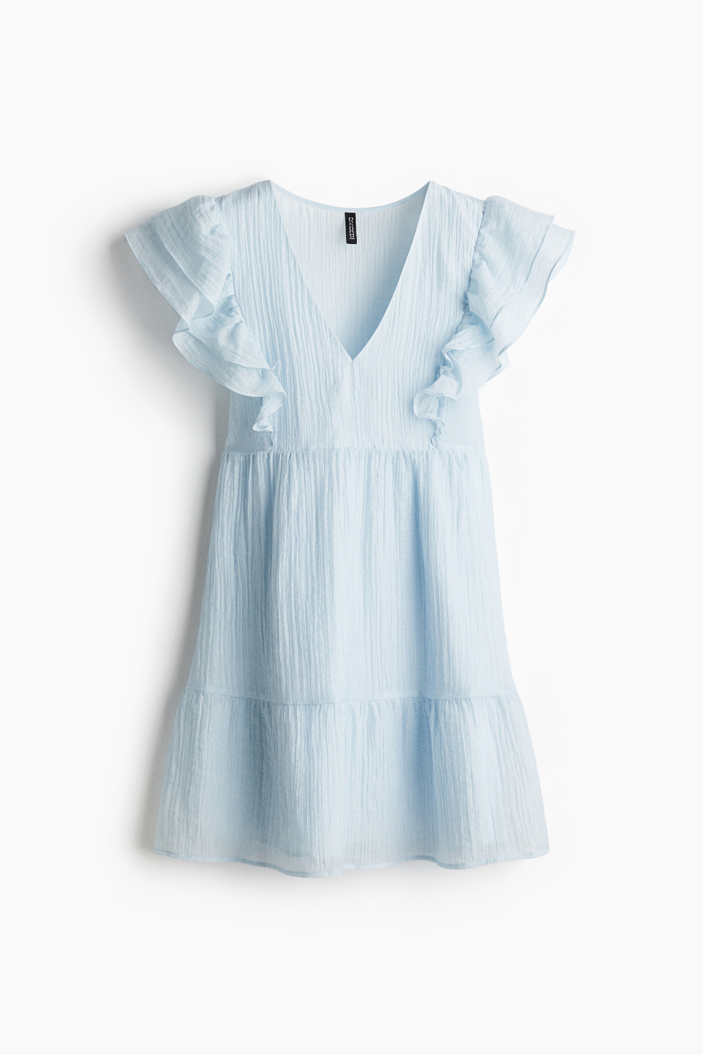 Платье с оборками из жатой ткани - H&M