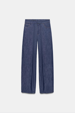 БРЮКИ ИЗ ЛЬНА С ЗАЩИПАМИ — ZARA