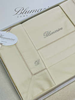 Постельное белье 2 спальное евро Blumarine Blunotte Avorio 1638
