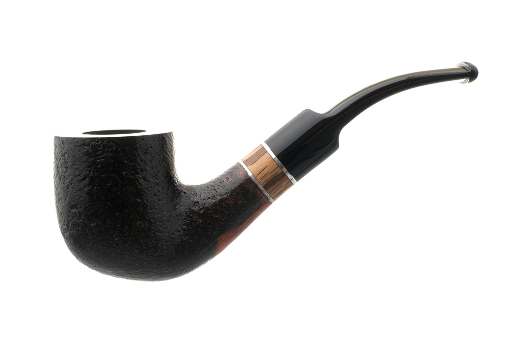 Трубка Barontini ASTI черный бласт, форма 1, Asti-01