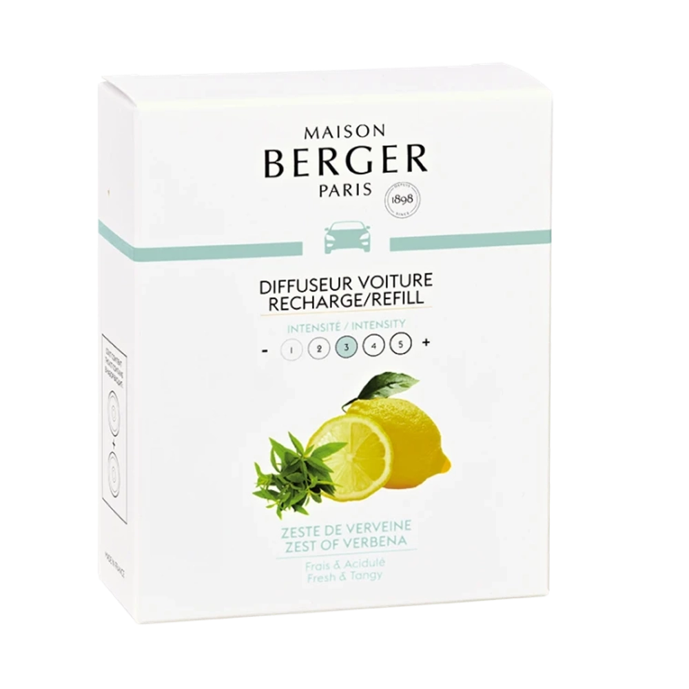 Maison Berger Paris Набор из 2 картриджей Лимонная кожура для автомобильного диффузора 6424